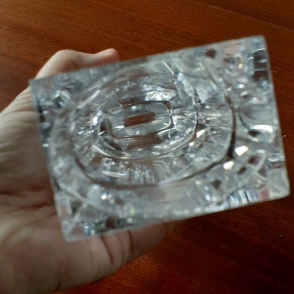 Heavy Crystal Bud Vase Rectangular Shape glass flower vase - Picture 13 of 14